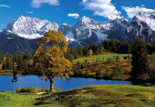 Poster Bayern Bayerische Alpen Geroldsee Natur Berge 91,5 x 61 cm